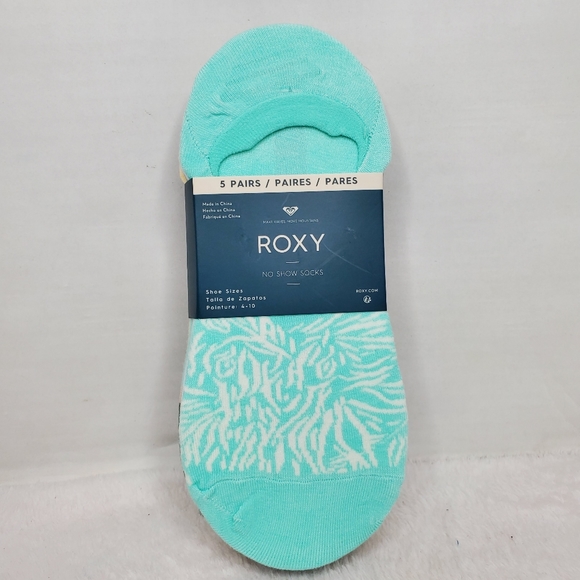 Roxy Accessories - Roxy No Show Socks 5 pairs multi color size 4-10 NWT.